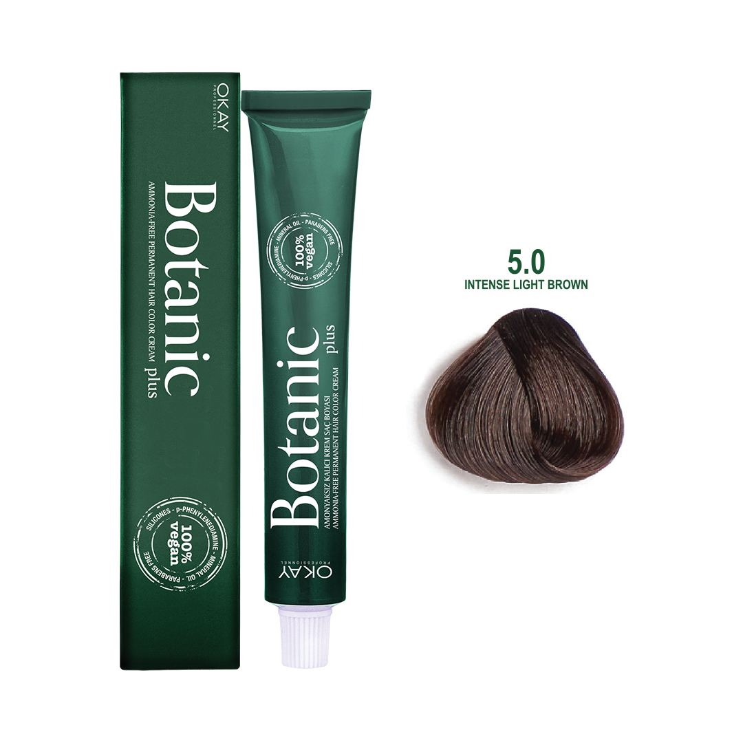 Botanic Plus Ammonia Free Hair Color Cream 5.0 Intense Light Brown 6 Neva