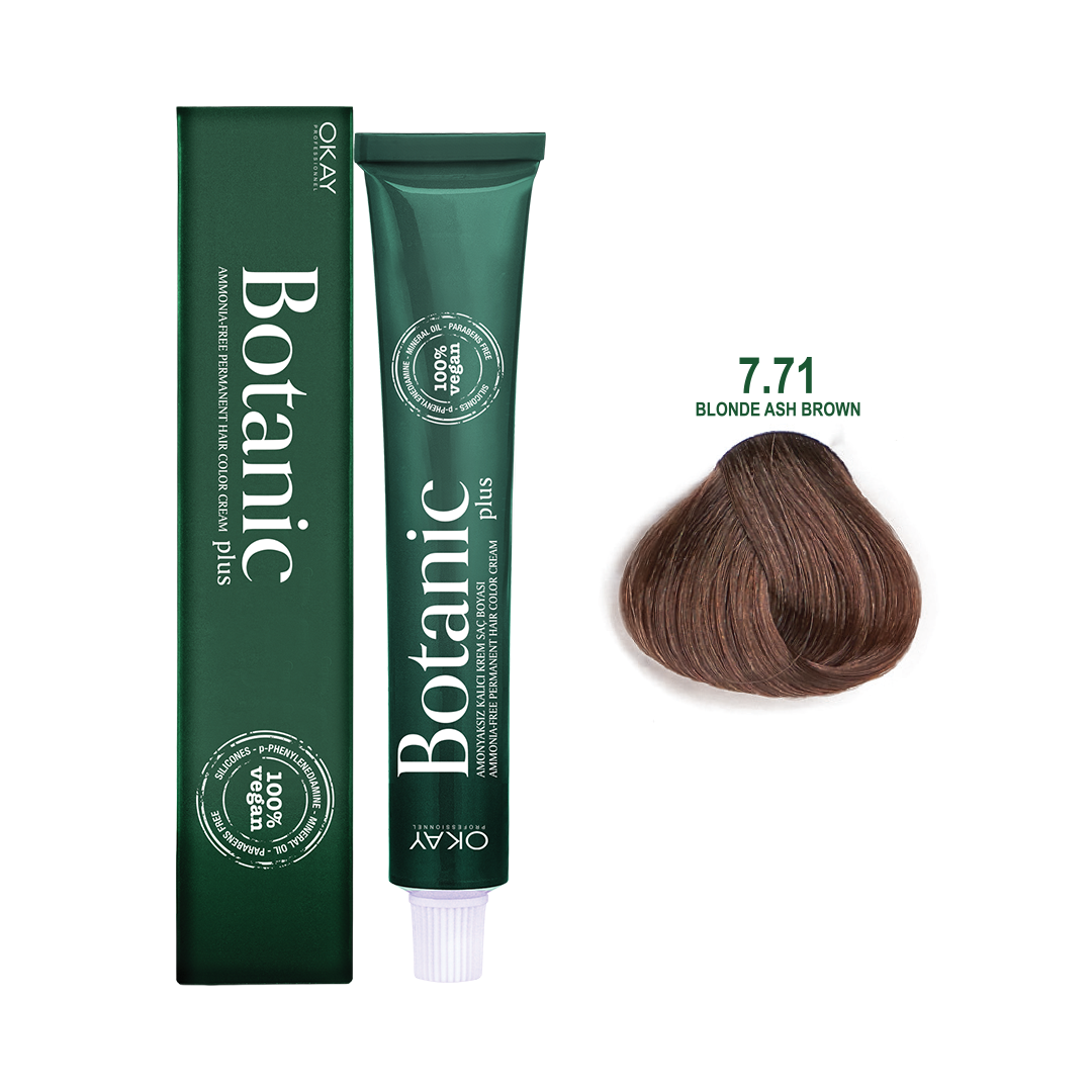 Botanic Plus Ammonia Free Hair Color Cream 7.71 Blonde Ash Brown