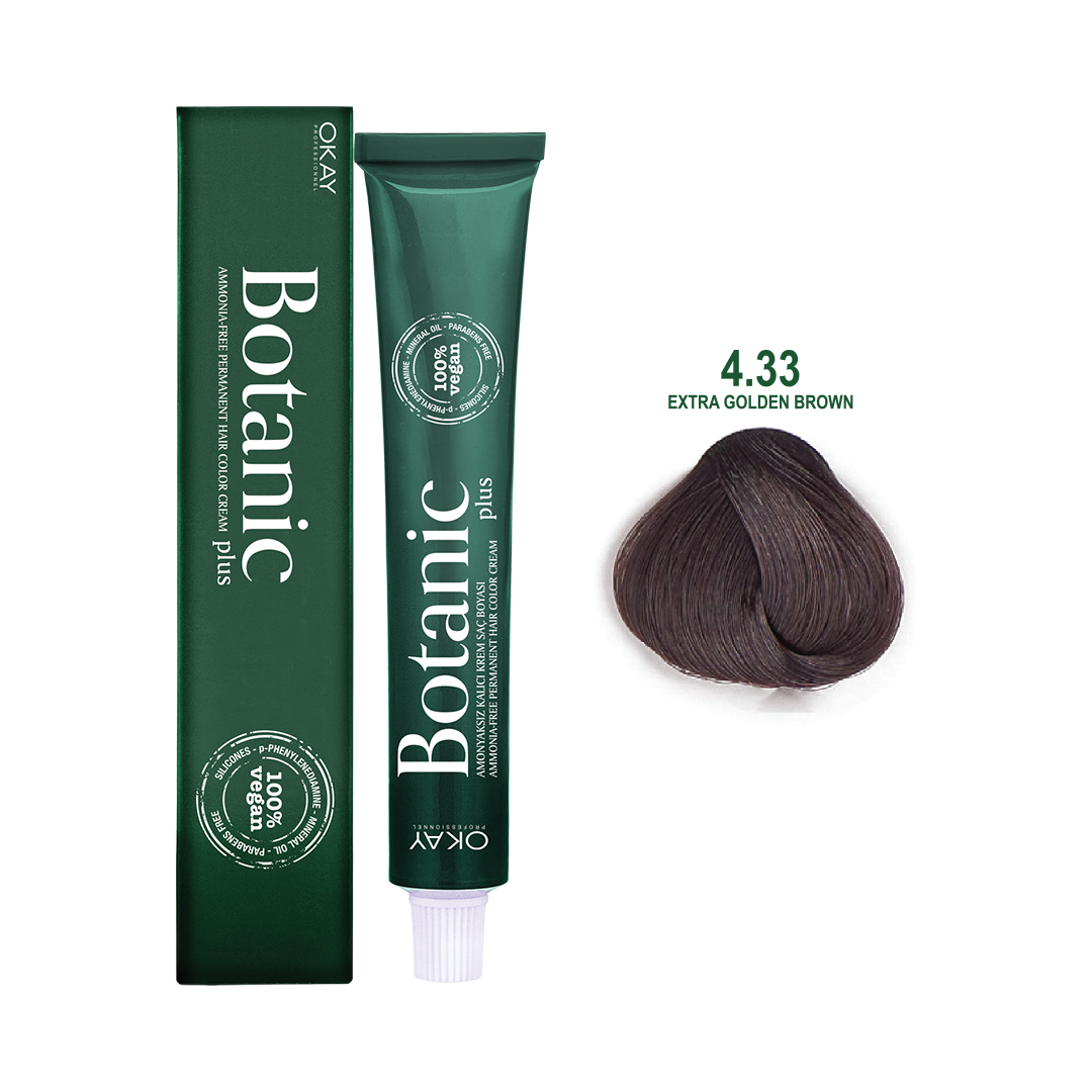 Botanic Plus Ammonia Free Permanent Hair Color Cream Extra Golden Brown – 4.33