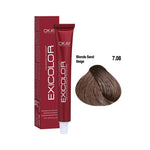 Load image into Gallery viewer, Exicolor Permanent Hair Color Cream Blonde Sand Beige – 7.08