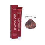 Load image into Gallery viewer, Exicolor Permanent Hair Color Cream Dark Blonde Golden Copper – 6.34