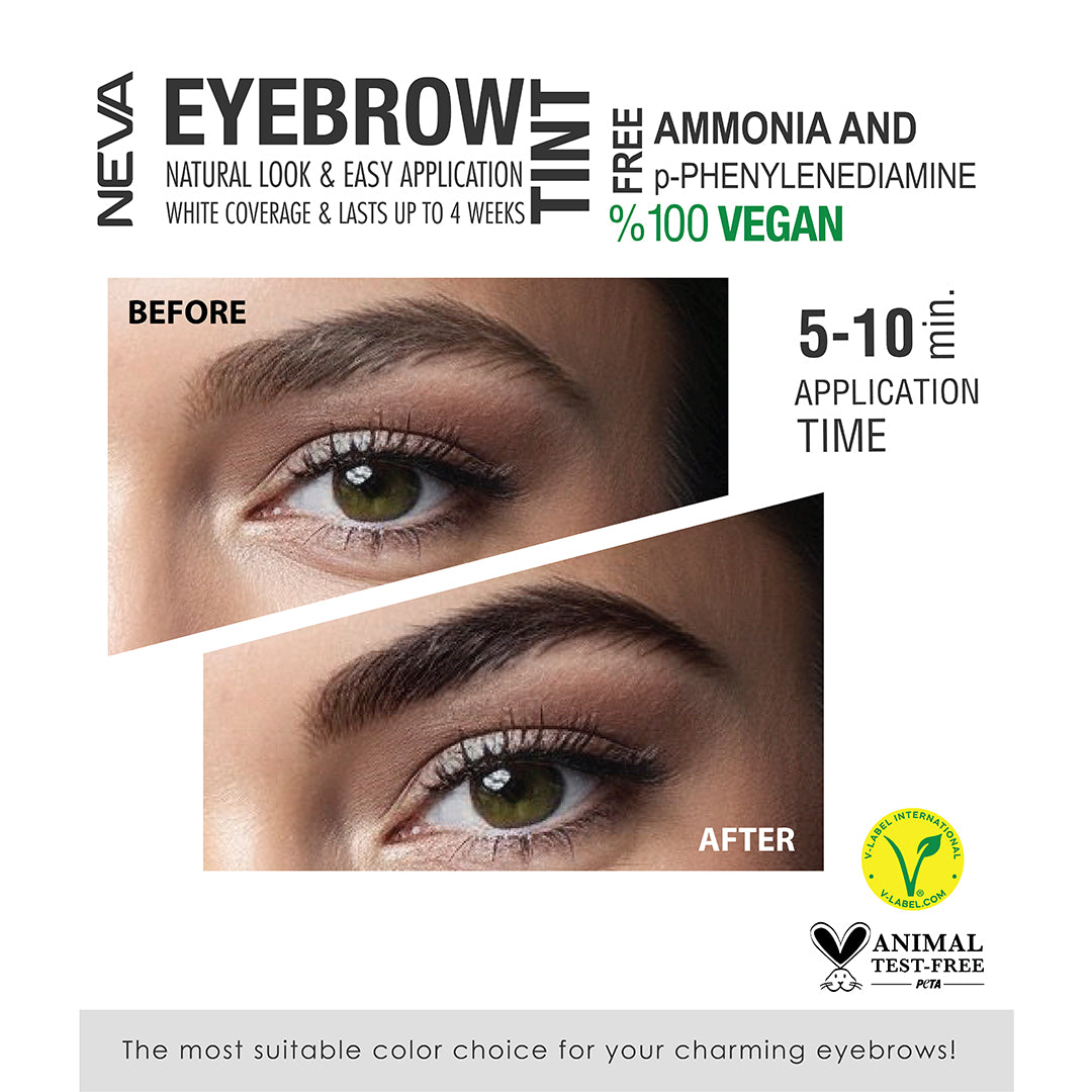 Neva Professional Eyebrow Tint 1.0 – Pure Black | Natural-Looking, Long-Lasting Brow Color