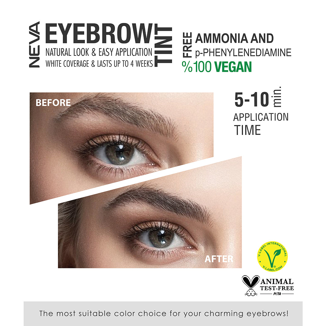 Neva Professional Eyebrow Tint 1.1 – Ash Gray | Natural-Looking, Long-Lasting Brow Color