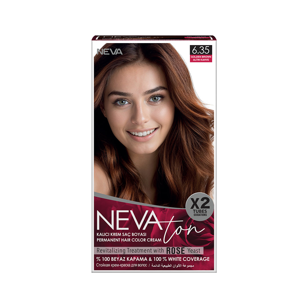 NEVATON Permanent Color 6.35 Golden Brown | Gray Coverage