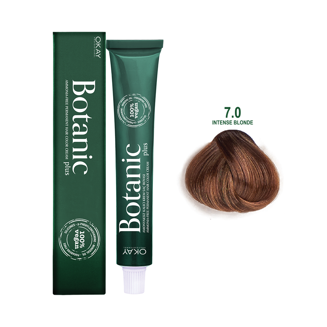 Botanic Plus Ammonia Free Permanent Hair Color Cream Intense Blonde – 7.0 