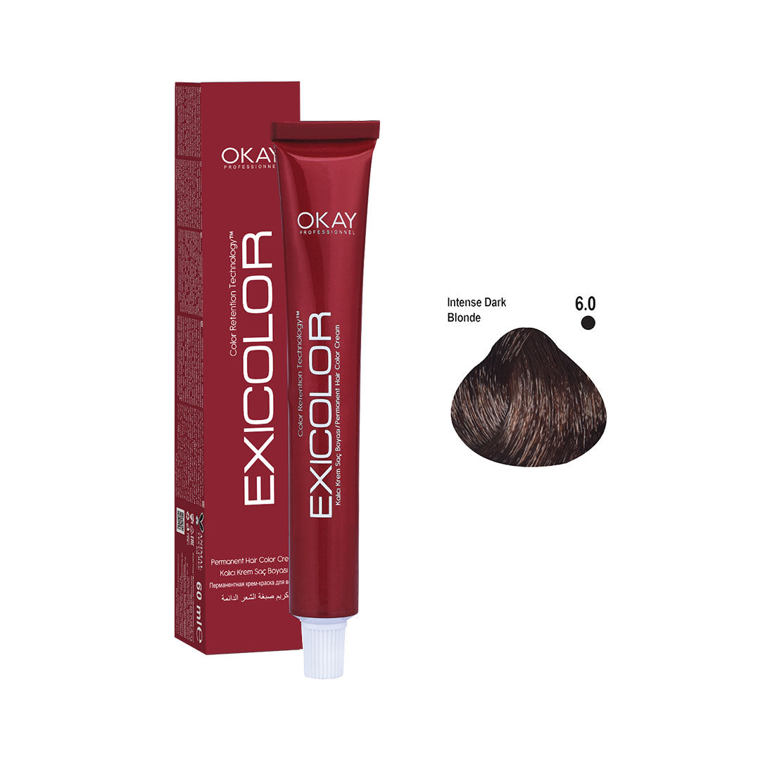 Exicolor Permanent Hair Color Cream Dark Blonde Natural – 6.0N