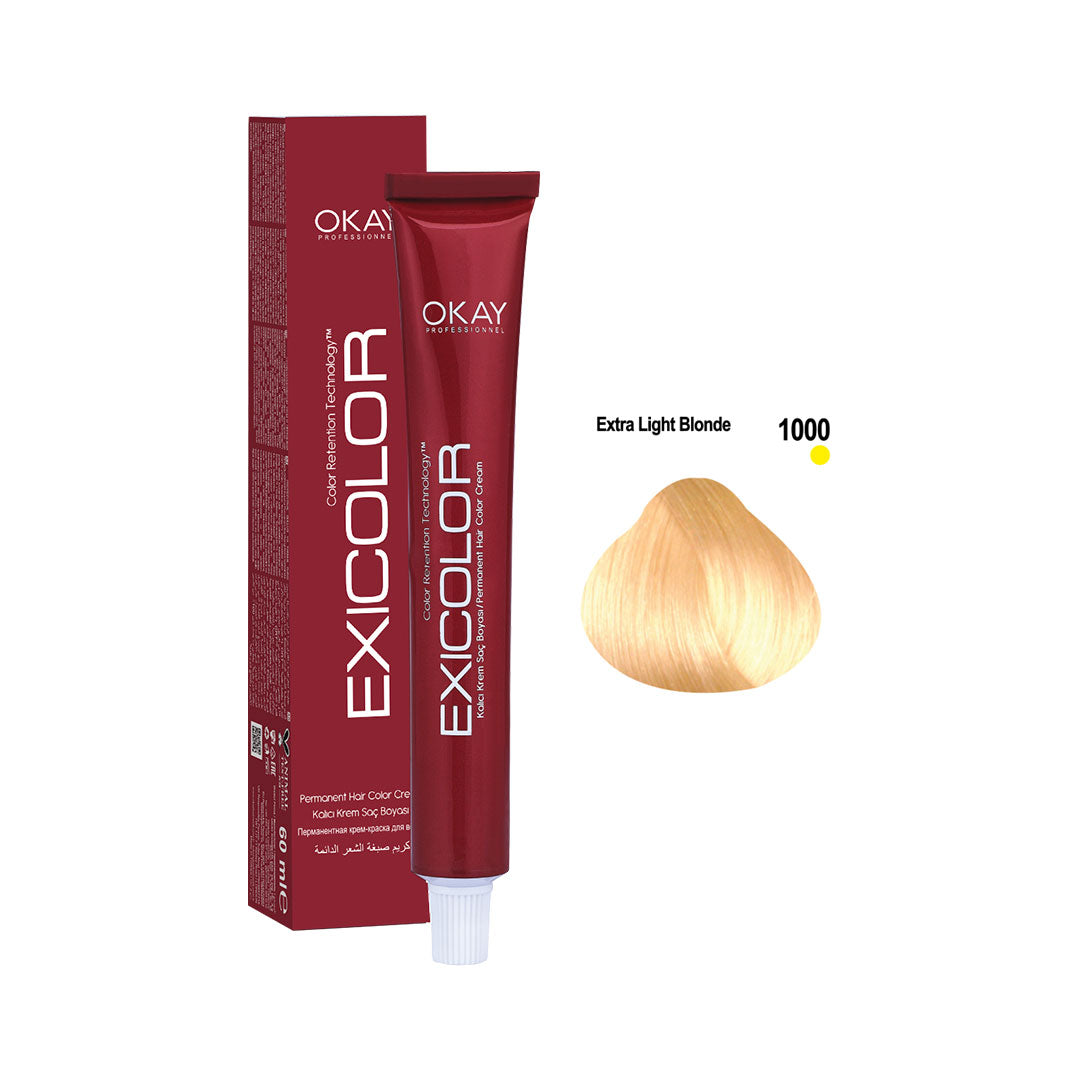 Exicolor Permanent Hair Color Cream Extra Light Blonde – 1000