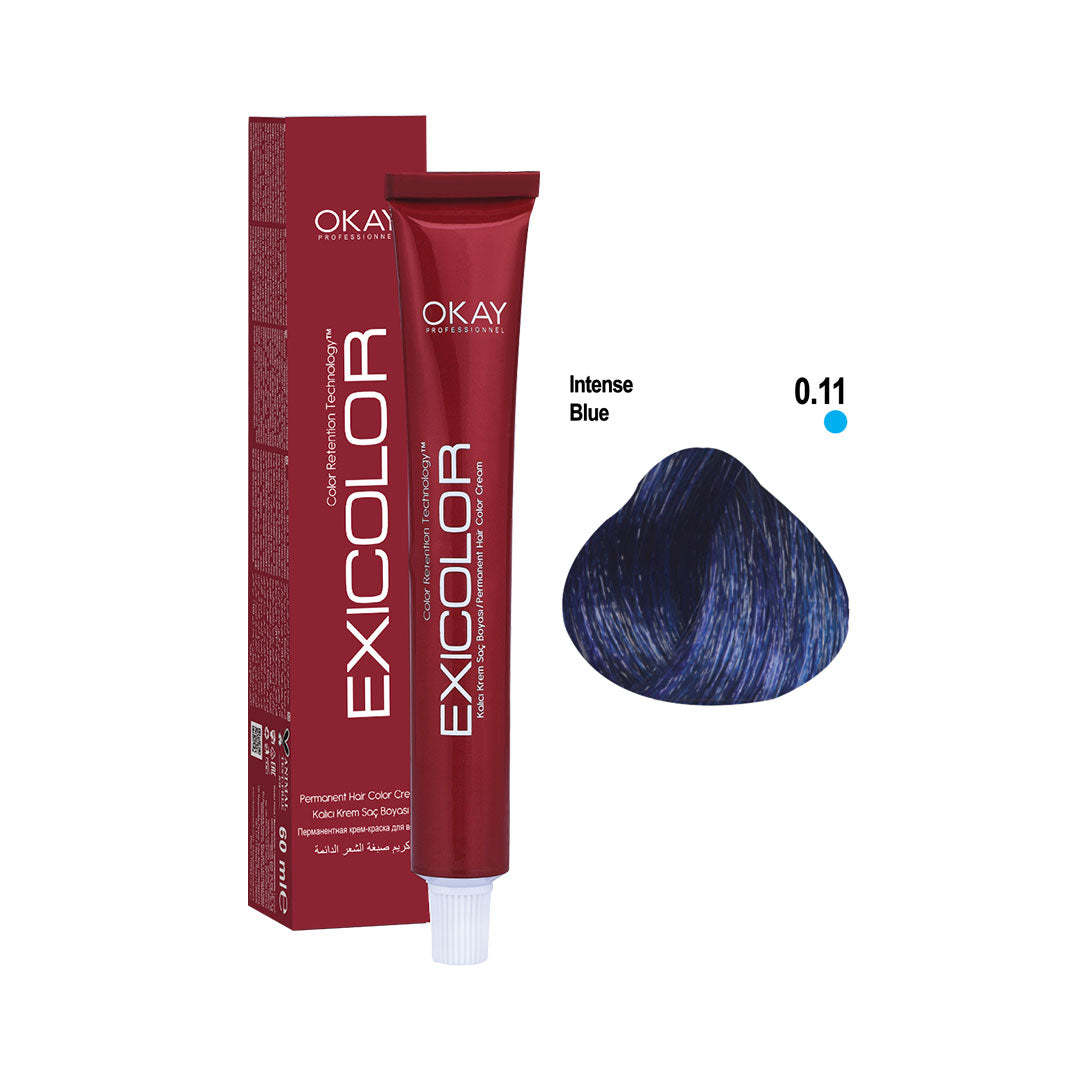 Exicolor Permanent Hair Color Cream Intense Blue – 0.11 