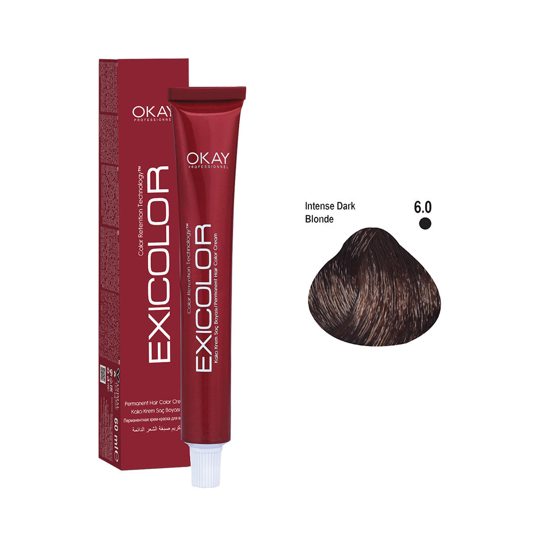 Exicolor Permanent Hair Color Cream Intense Dark Blonde – 6.0(2)