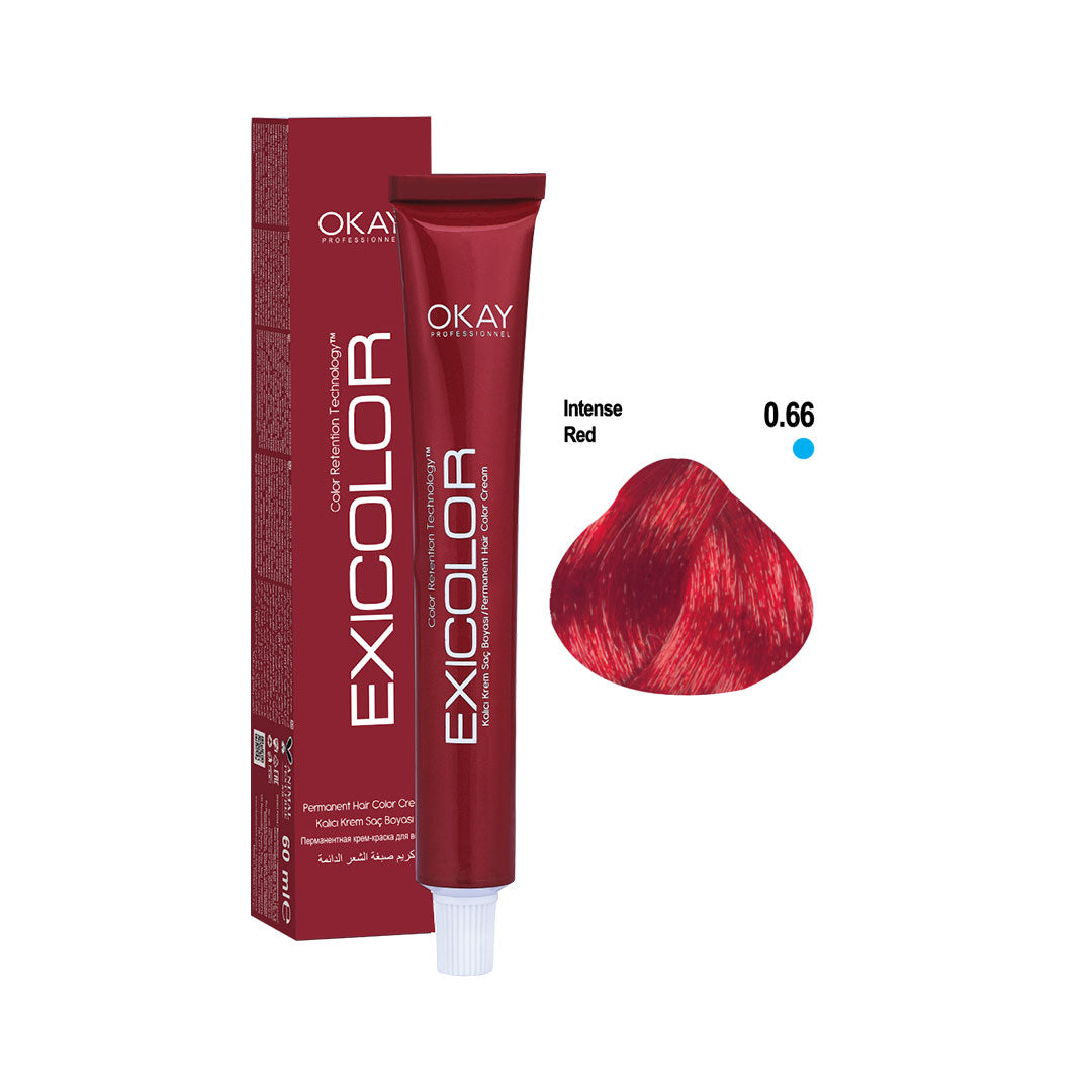 Exicolor Permanent Hair Color Cream Intense Fire Red – 0.66