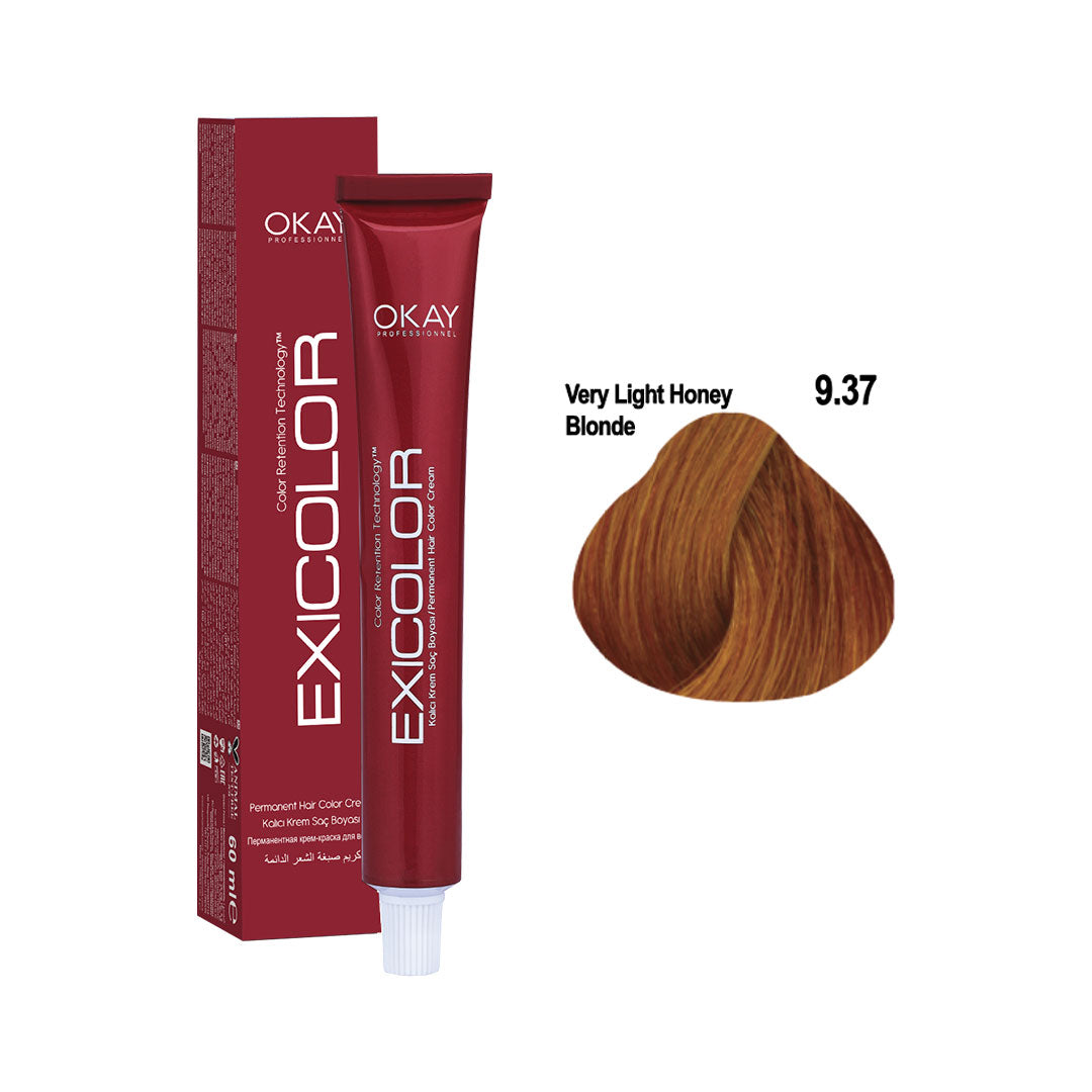 Exicolor Permanent Hair Color Cream Very Light Honey Blonde – 9.37
