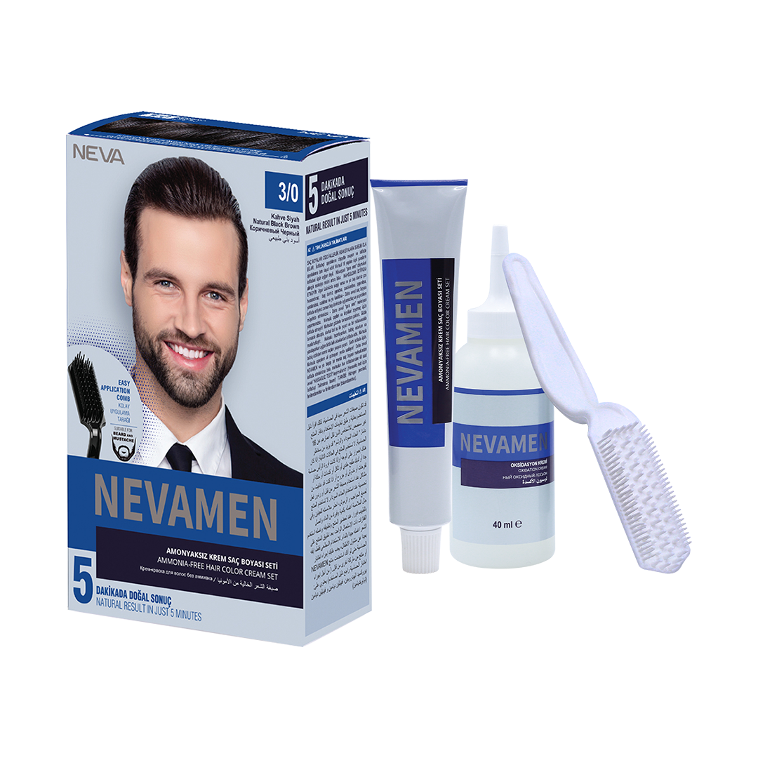 Neva Men Hair Color Natural – Black Brown – 3/0(2)