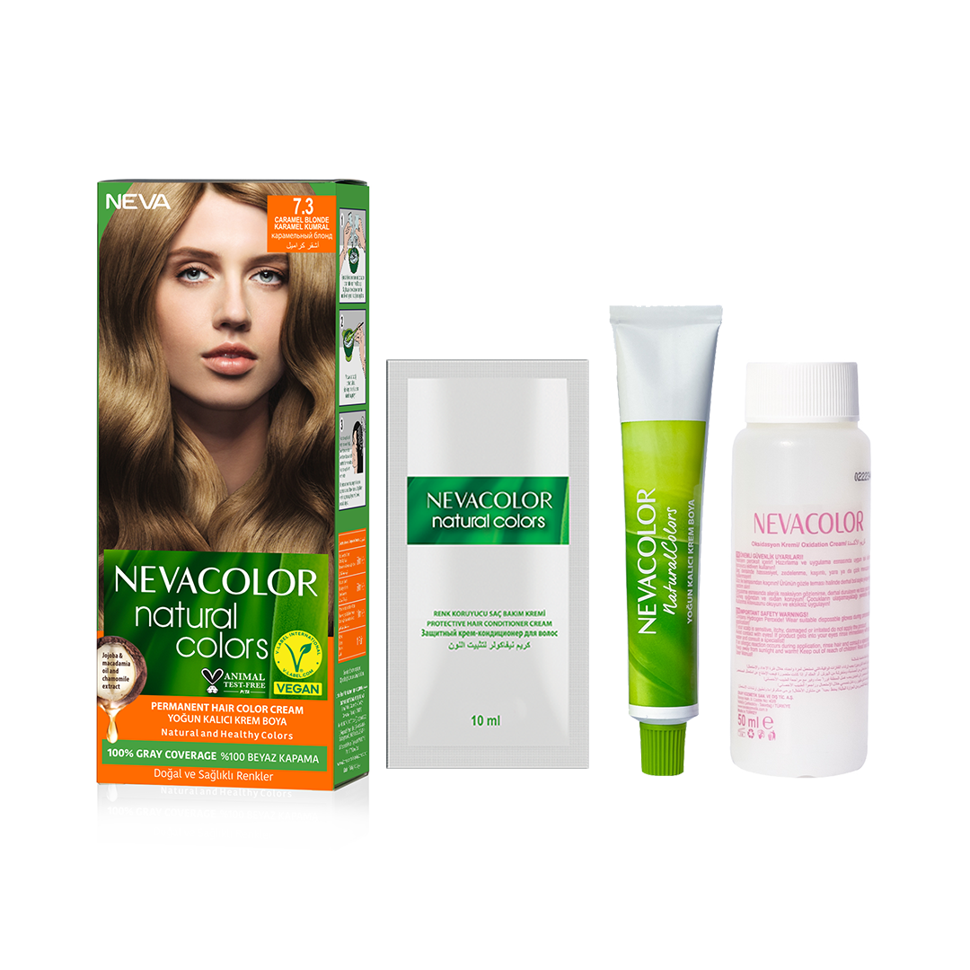 Nevacolor Natural  Hair Color Cream Set7.3 - Caramel Blonde-2