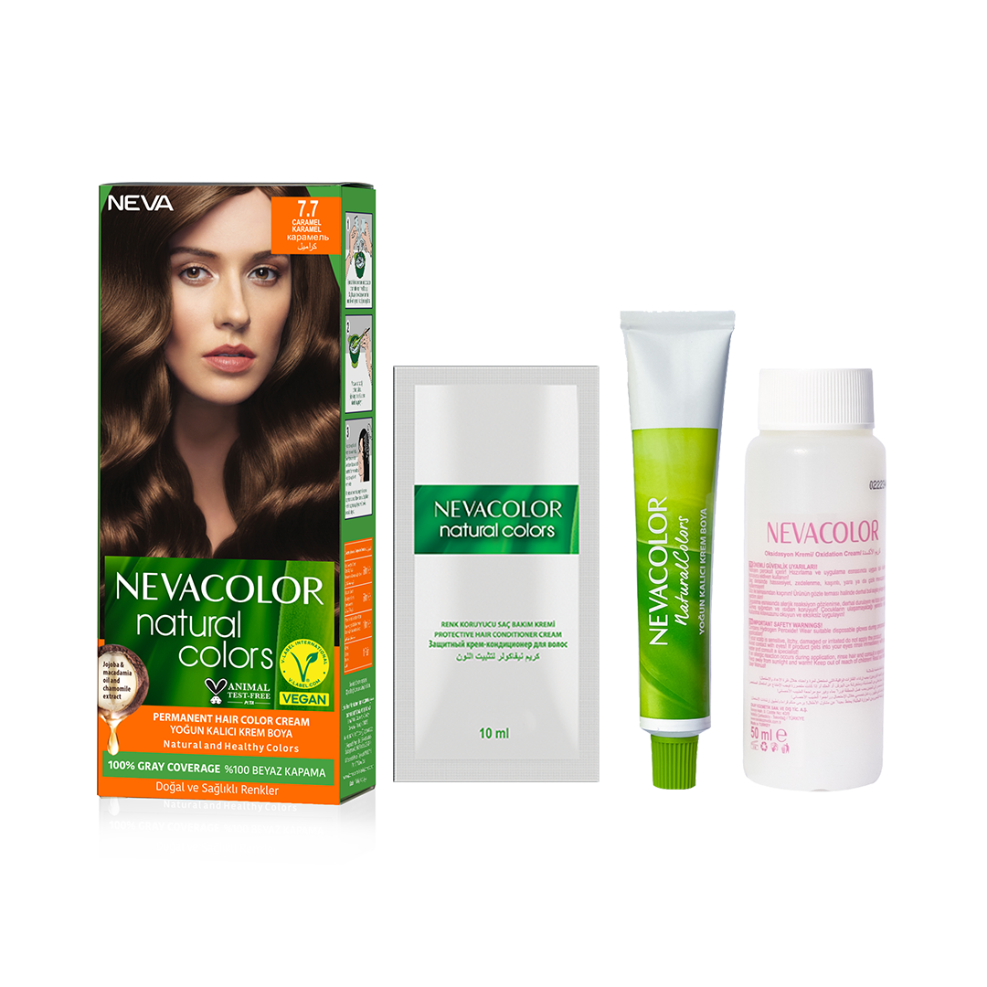 Nevacolor Natural  Hair Color Cream Set7.7 - Caramel-2