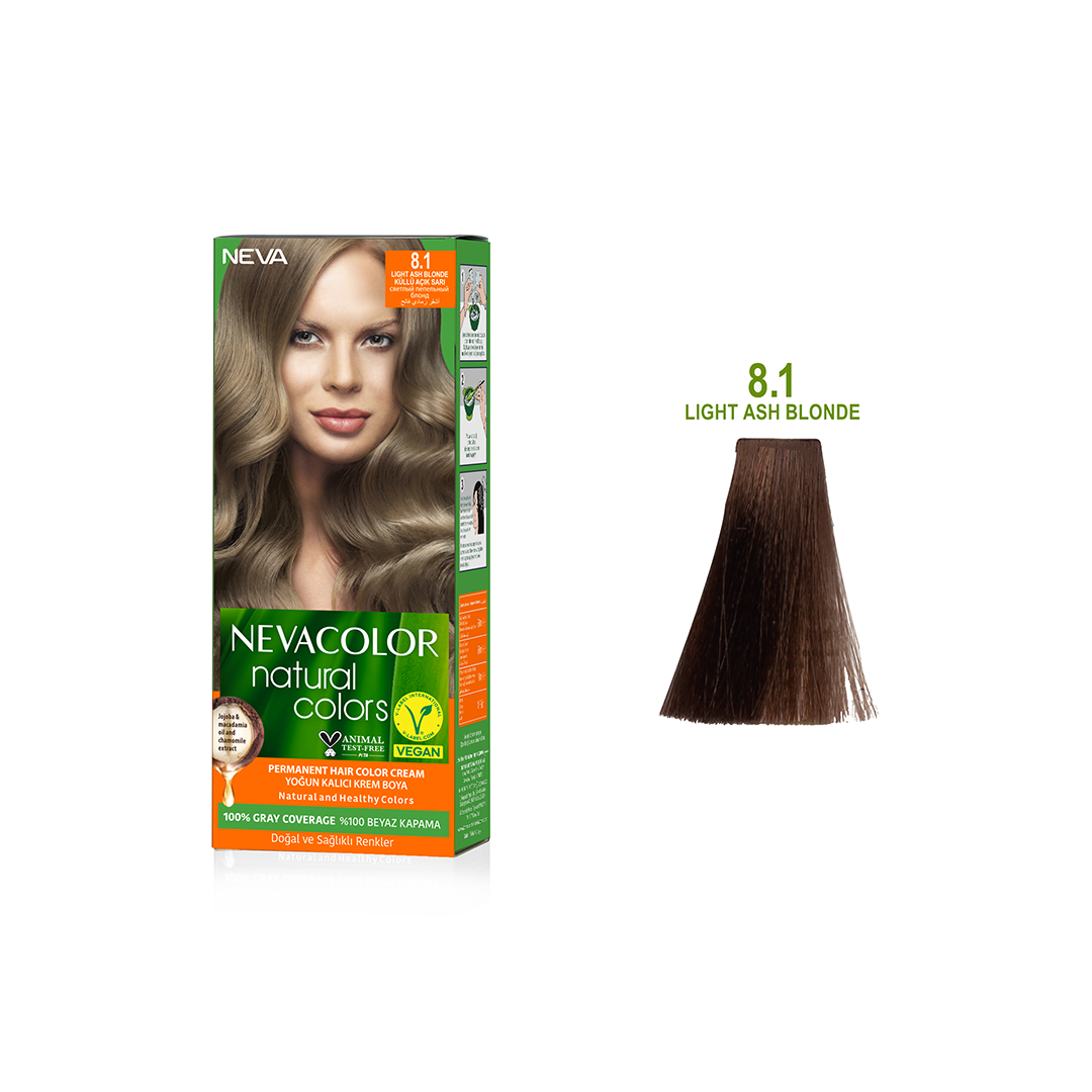 Nevacolor Natural  Hair Color Cream Set8.1 - Light Ash Blonde