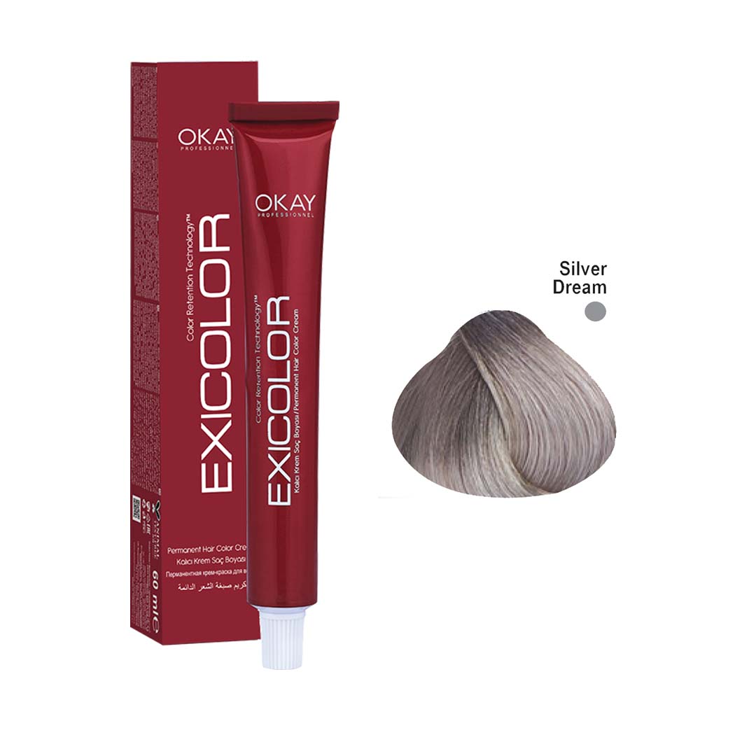 Exicolor Permanent Hair Color Cream - Silver Dream - 60 ml