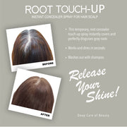 Root Touch Up Hair Color Spray – Light Brown – 75ml | Instant Gray Coverage, Long-Lasting Finish
