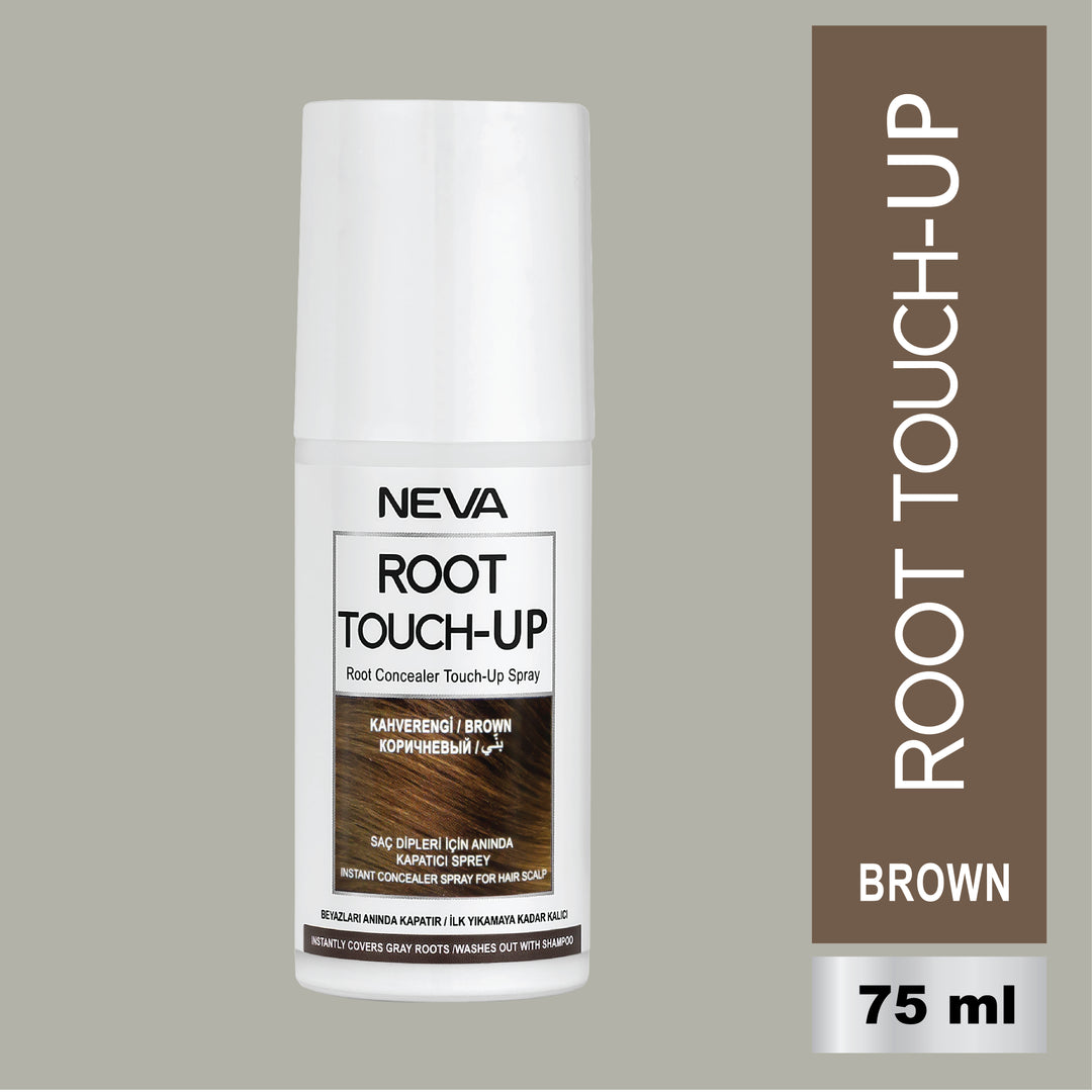 Root Touch Up Hair Color Spray – Brown – 75ml | Instant Gray Coverage, Long-Lasting Finish